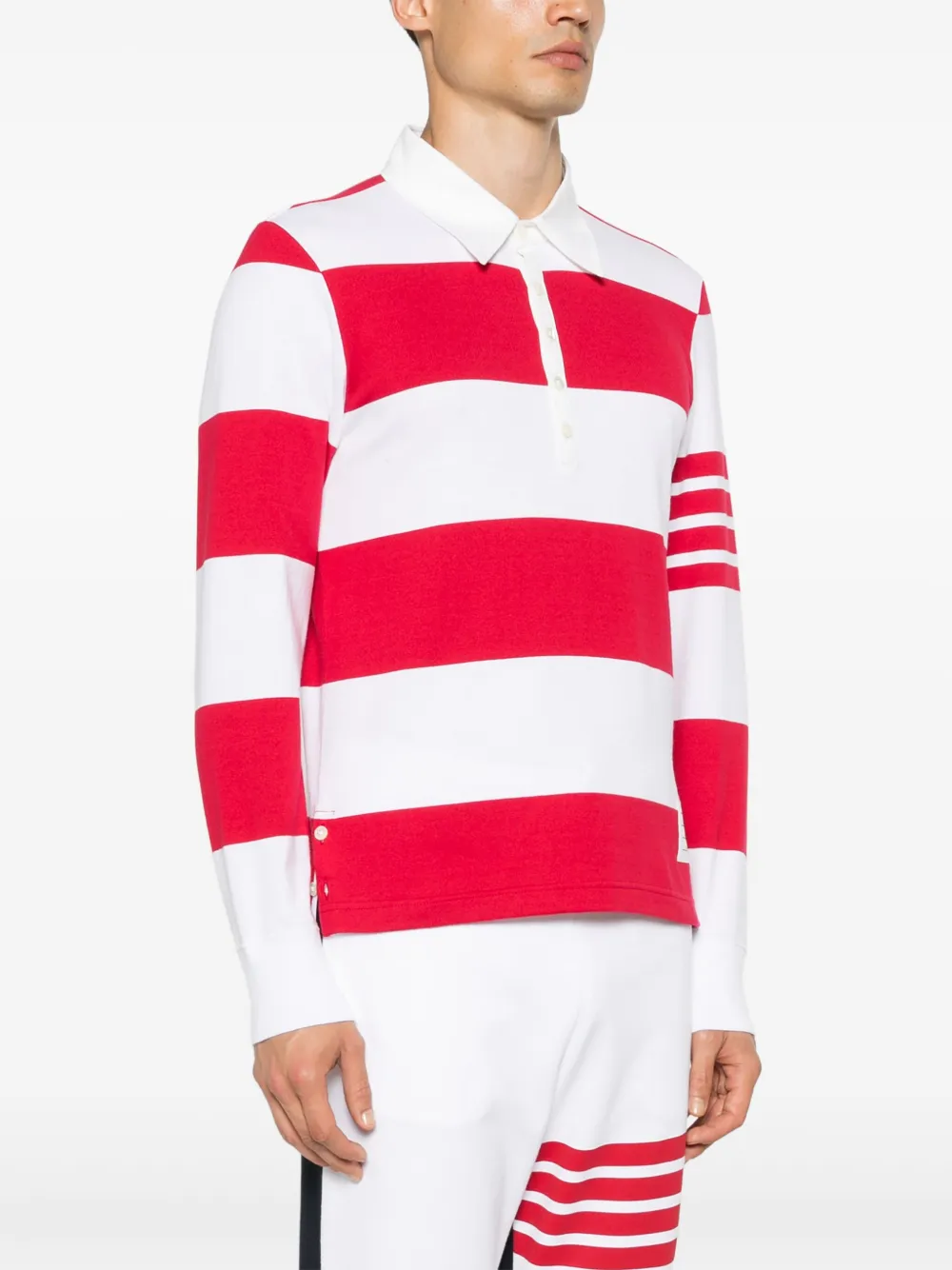 Thom Browne Gestreept poloshirt Rood