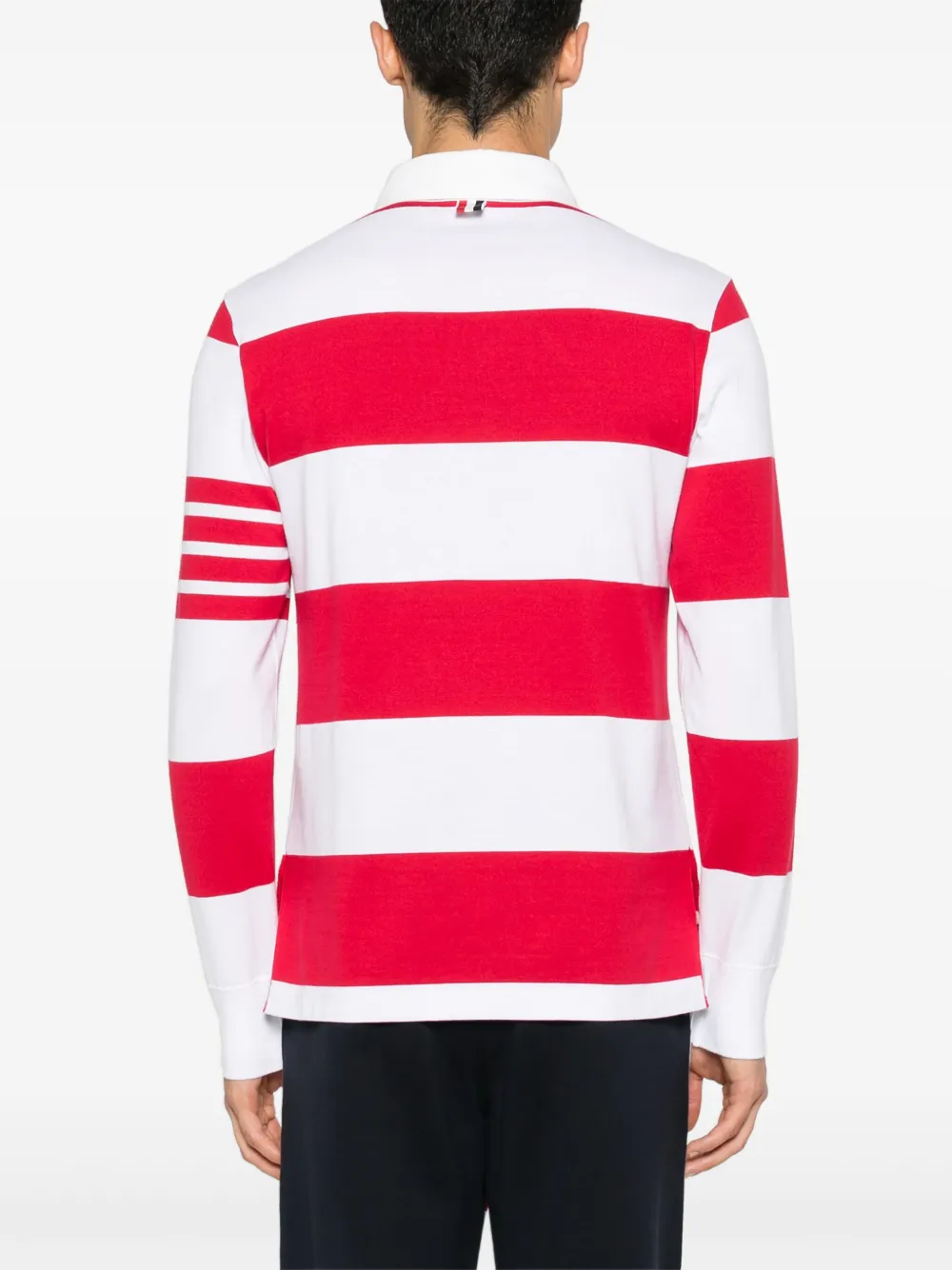 Thom Browne Gestreept poloshirt Rood