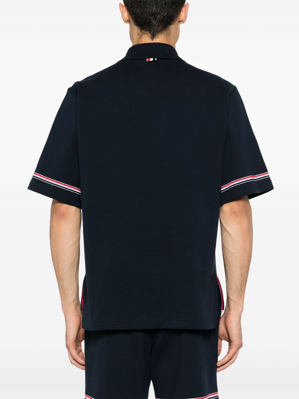 Thom Browne Poloshirt met RWB-streep Blauw