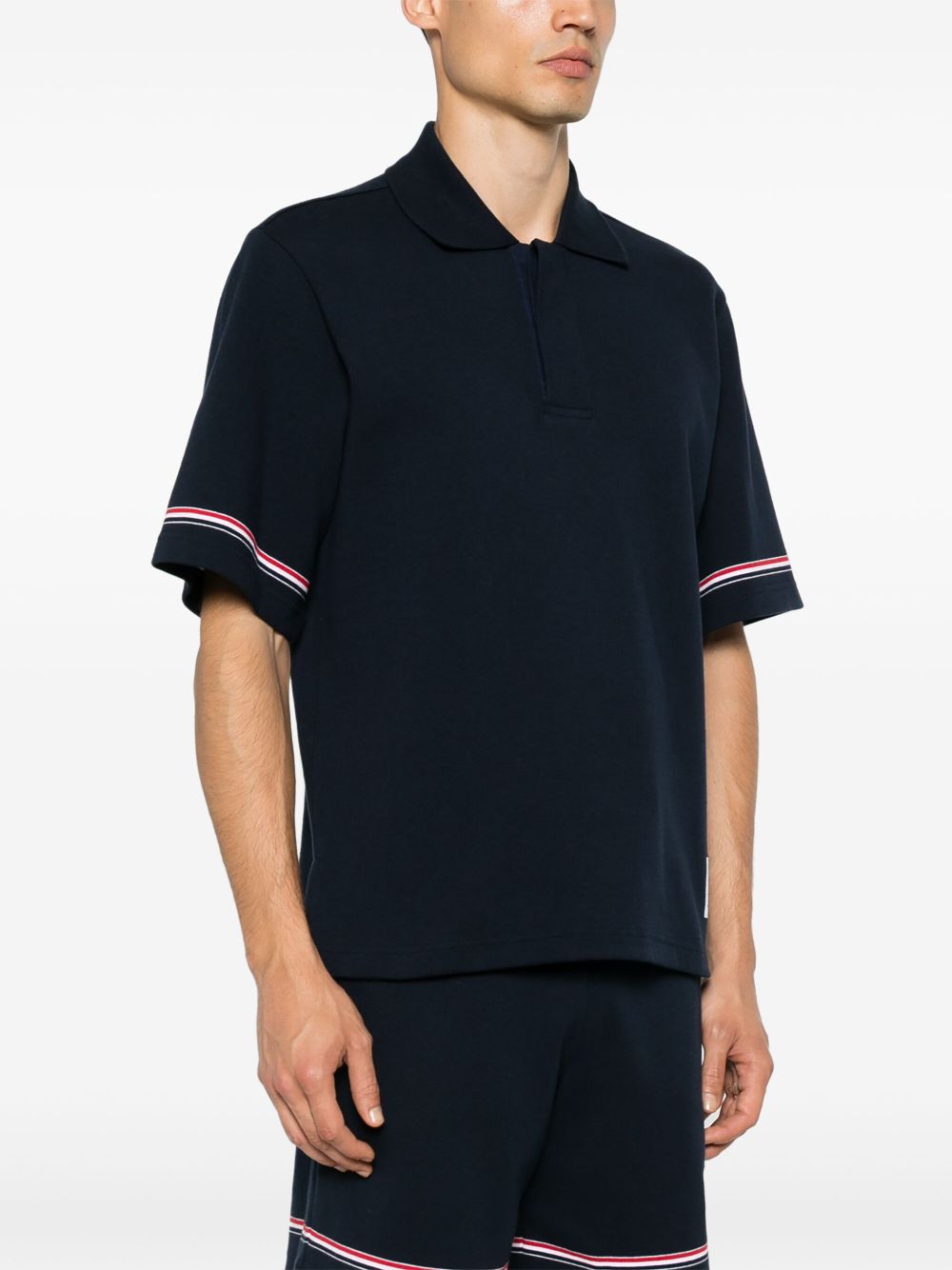 Thom Browne Poloshirt met RWB-streep Blauw