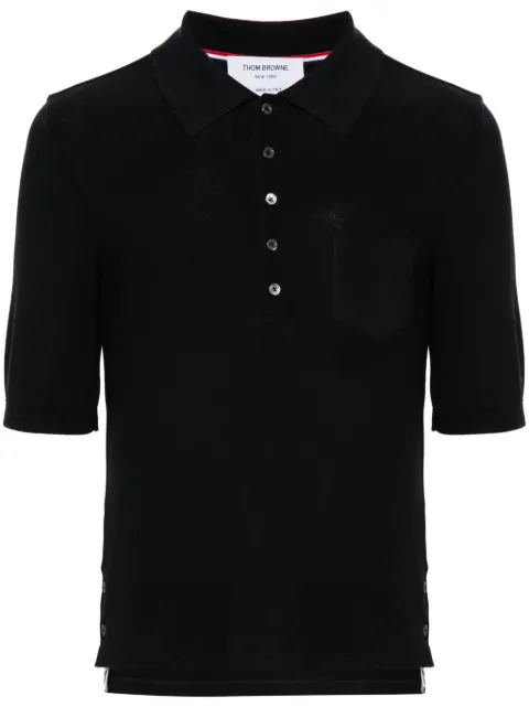 Thom Browne 4-Bar silk polo shirt