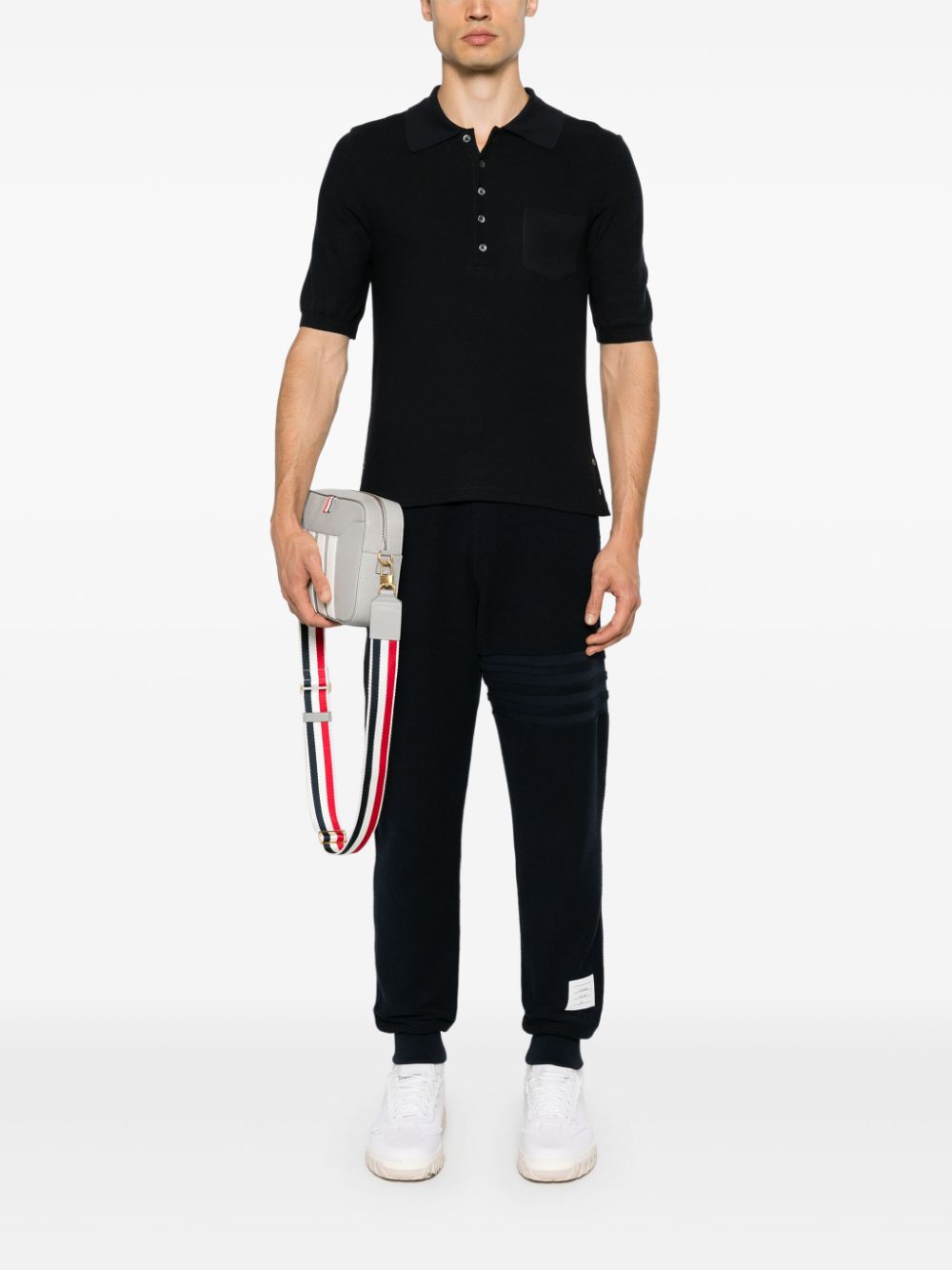 Thom Browne Zijden poloshirt - Blauw