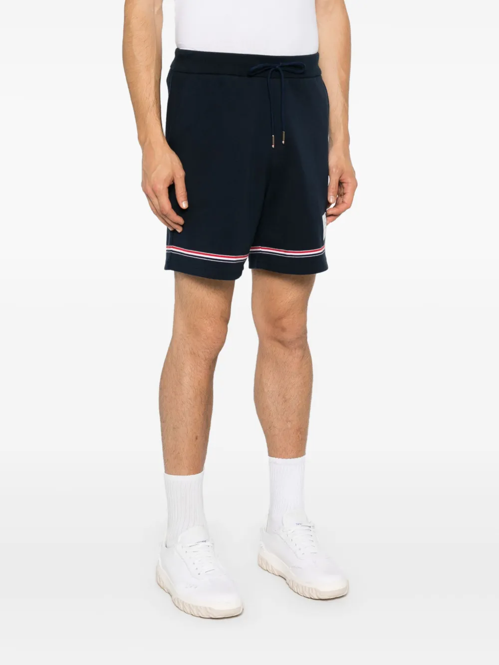 Thom Browne Mid waist trainingsshorts Blauw