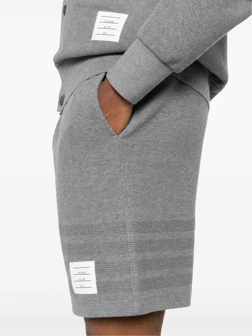 Thom Browne Gestreepte shorts Grijs