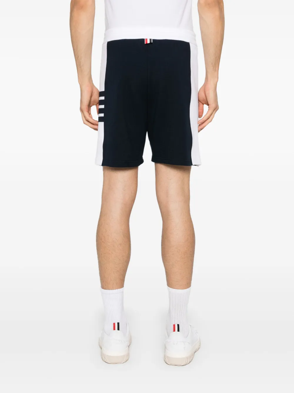 Thom Browne Mid waist trainingsshorts Blauw