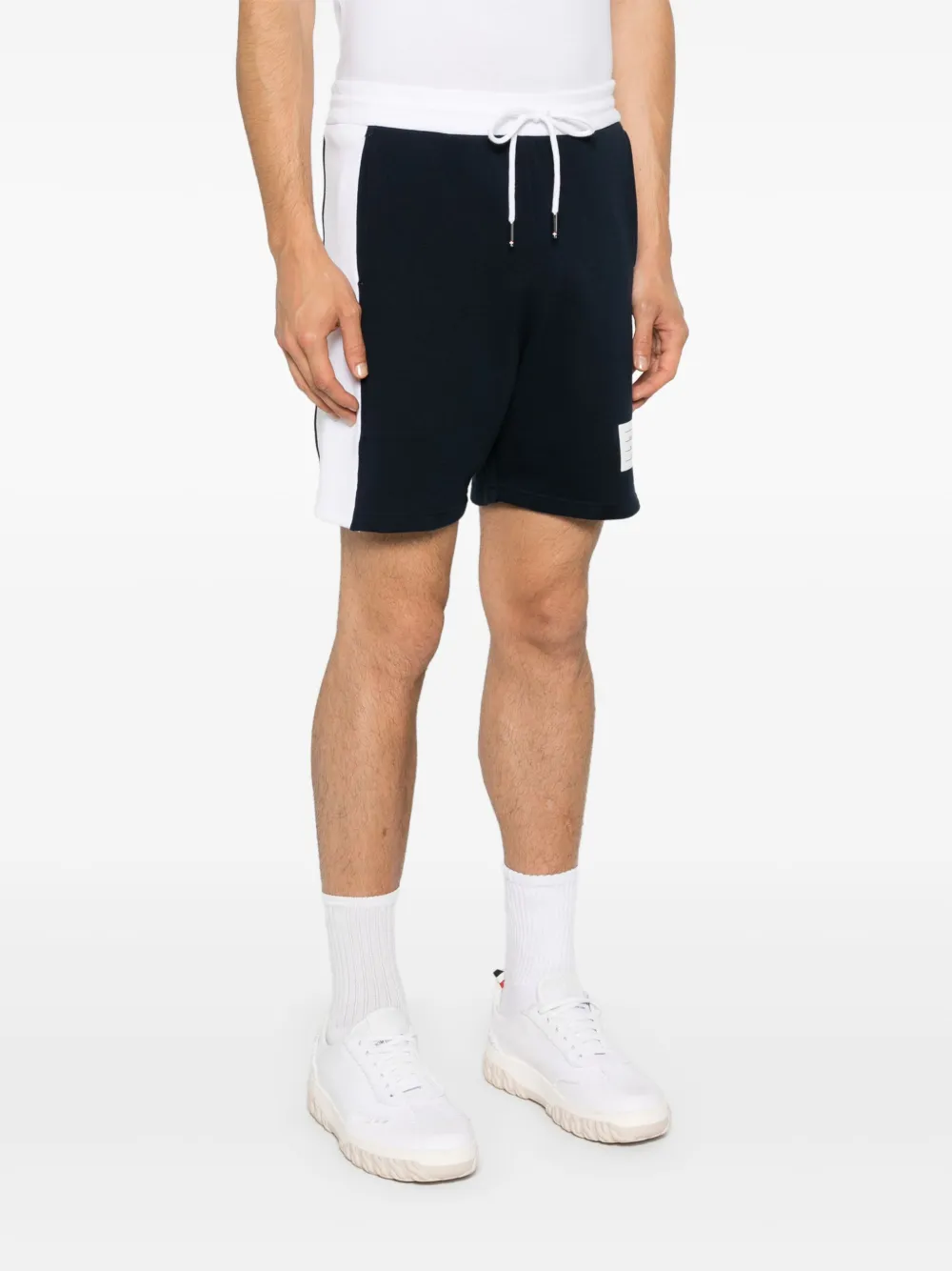 Thom Browne Mid waist trainingsshorts Blauw
