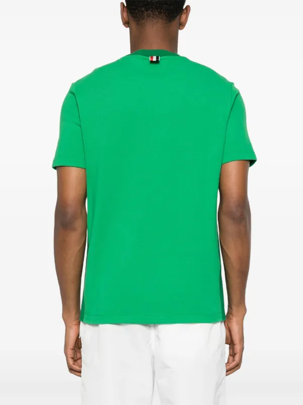 【関税込み】Thom Browne グリーン 4-Bar Tシャツ 4-Bar cotton jersey T-shirt in green - Thom Browne | Mytheresa