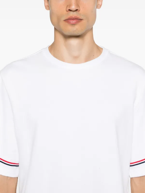 Thom Browne RWB-stripe T-shirt | White | FARFETCH MY