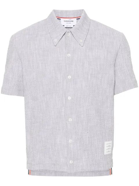 Thom Browne RWB-stripe tweed shirt