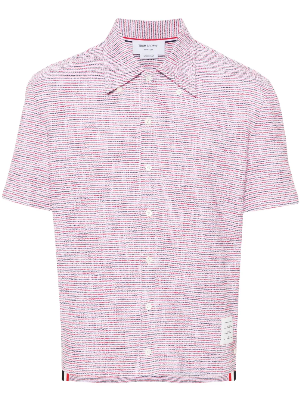 Thom Browne camisa de tweed con motivo de rayas RWB | rojo | Image 1
