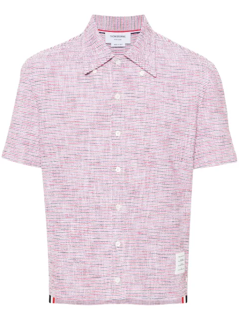 Thom Browne camisa de tweed con motivo de rayas RWB