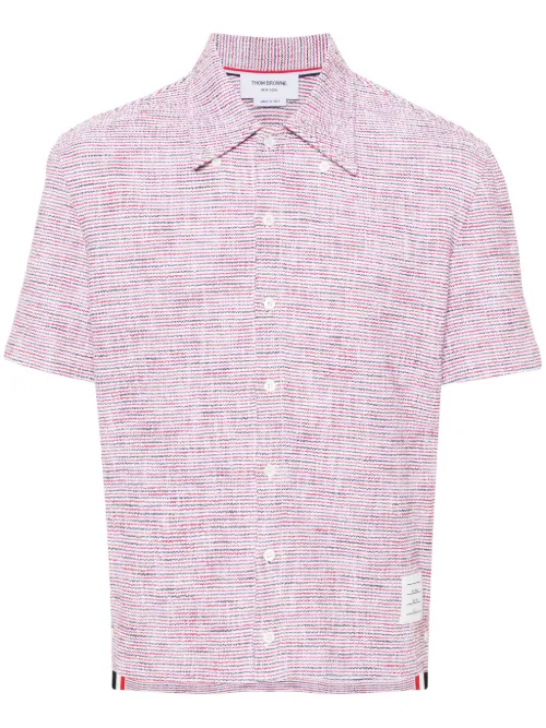 Chemise en tweed à rayures tricolores - Thom Browne - Modalova