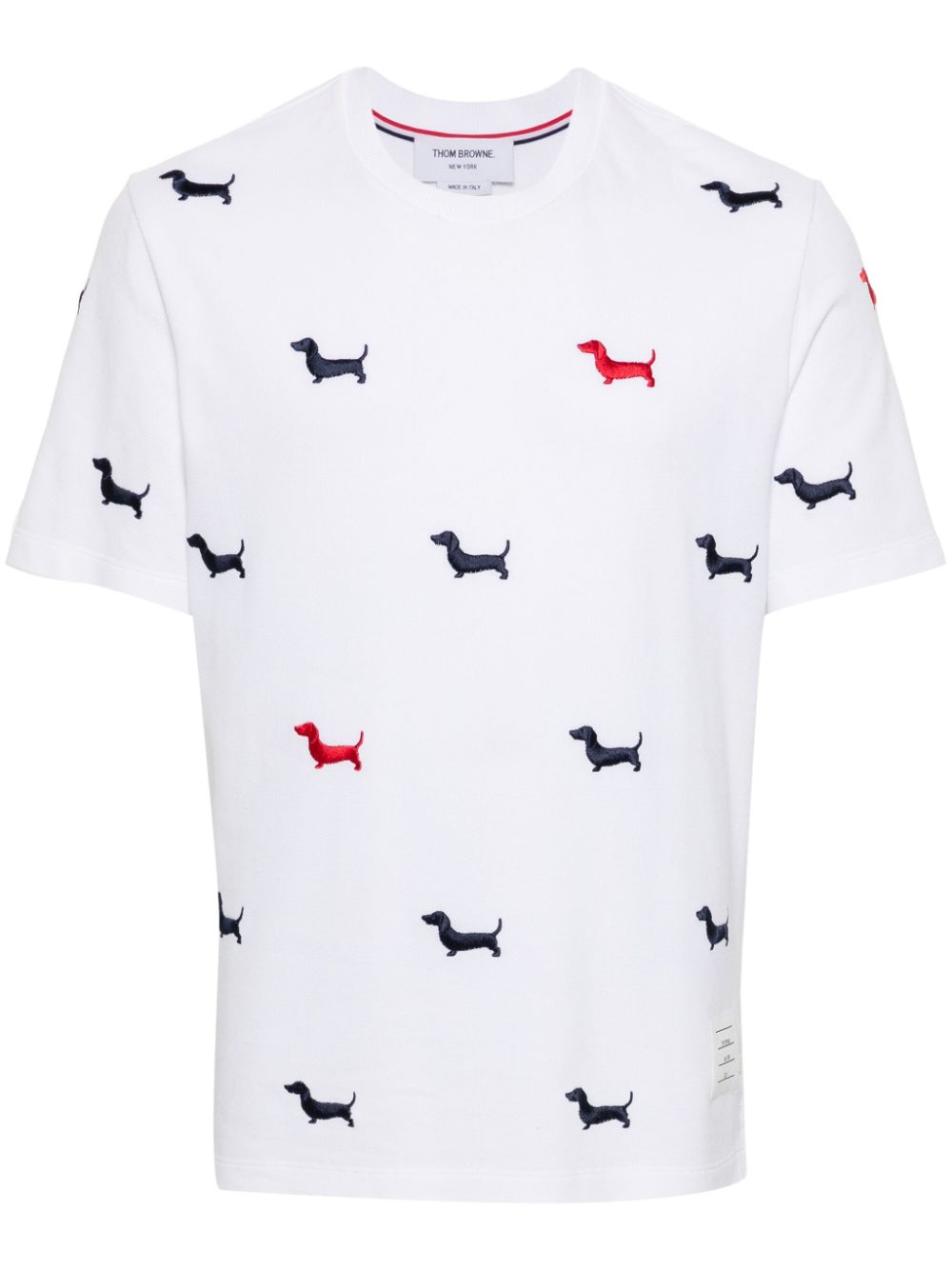 dog-embroidery T-shirt