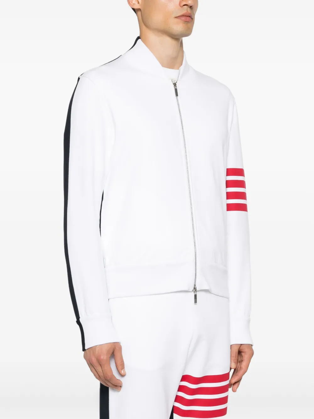 Thom Browne Bomberjack met vier strepen Wit