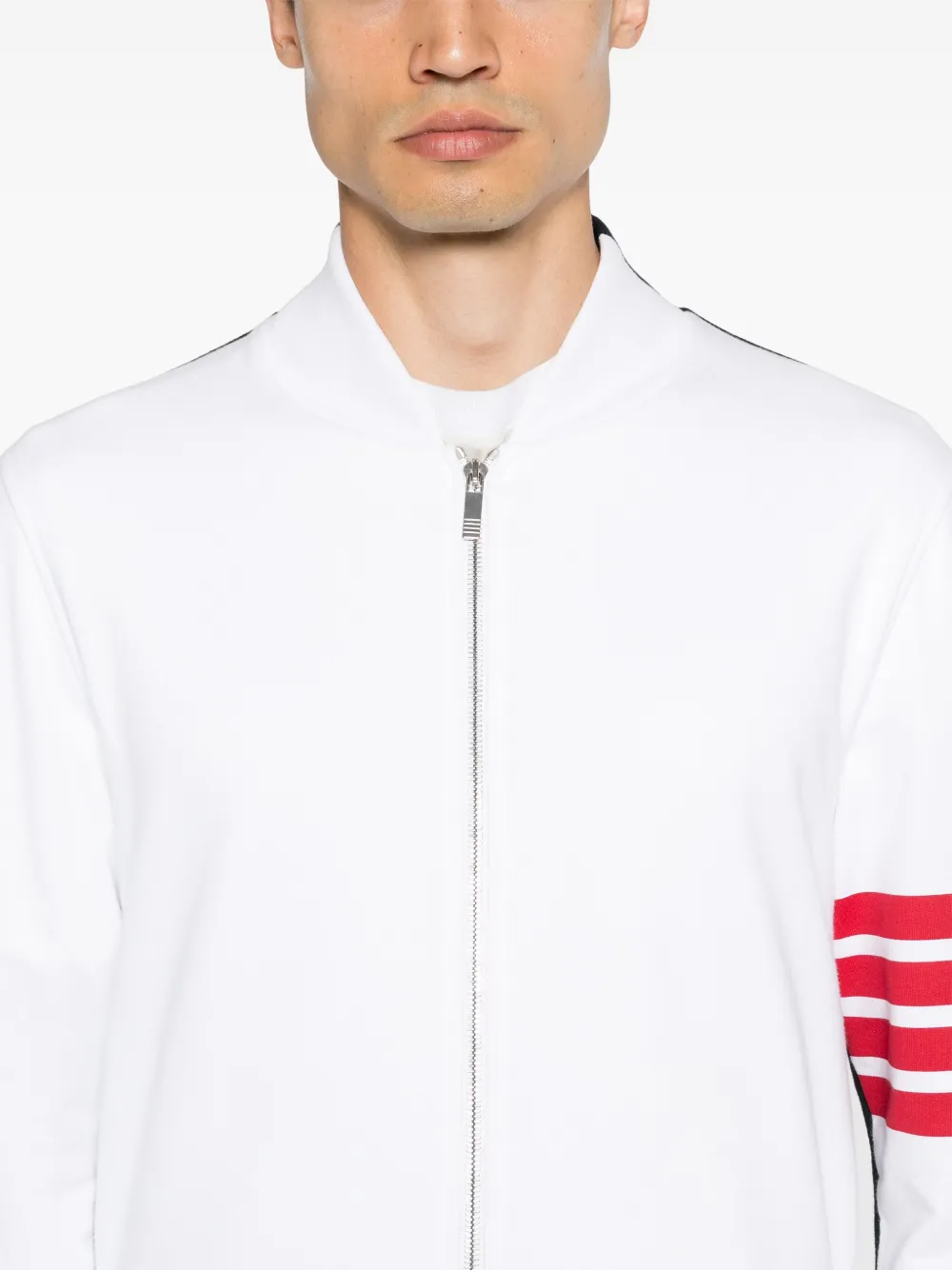 Thom Browne Bomberjack met vier strepen Wit