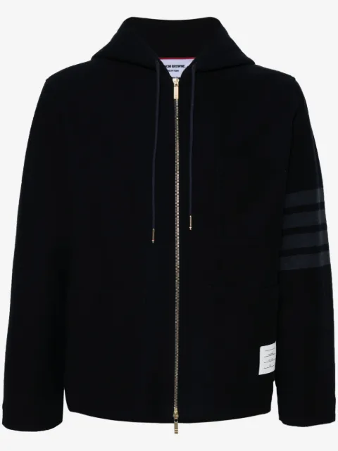 Thom Browne 4 Bar-stripe hooded jacket