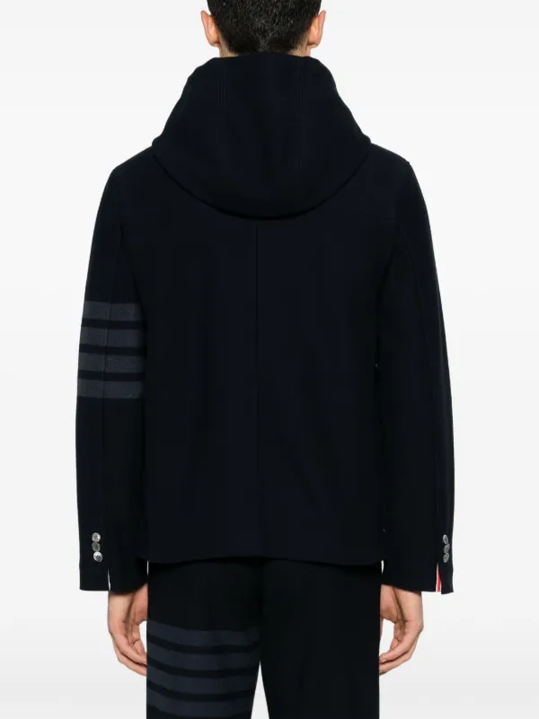 THOM BROWNE 4バー ストライプ フーデッド ジャケット Ripstop Mesh 4 Bar Hooded Jacket | Thom Browne