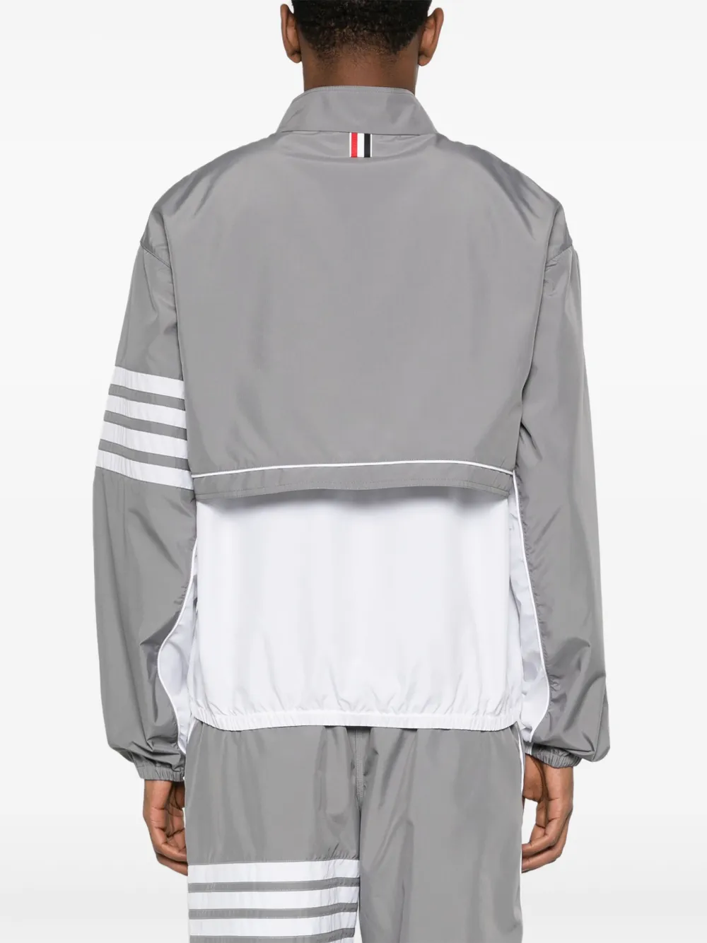 Thom Browne Trainingsjack met vier strepen Grijs