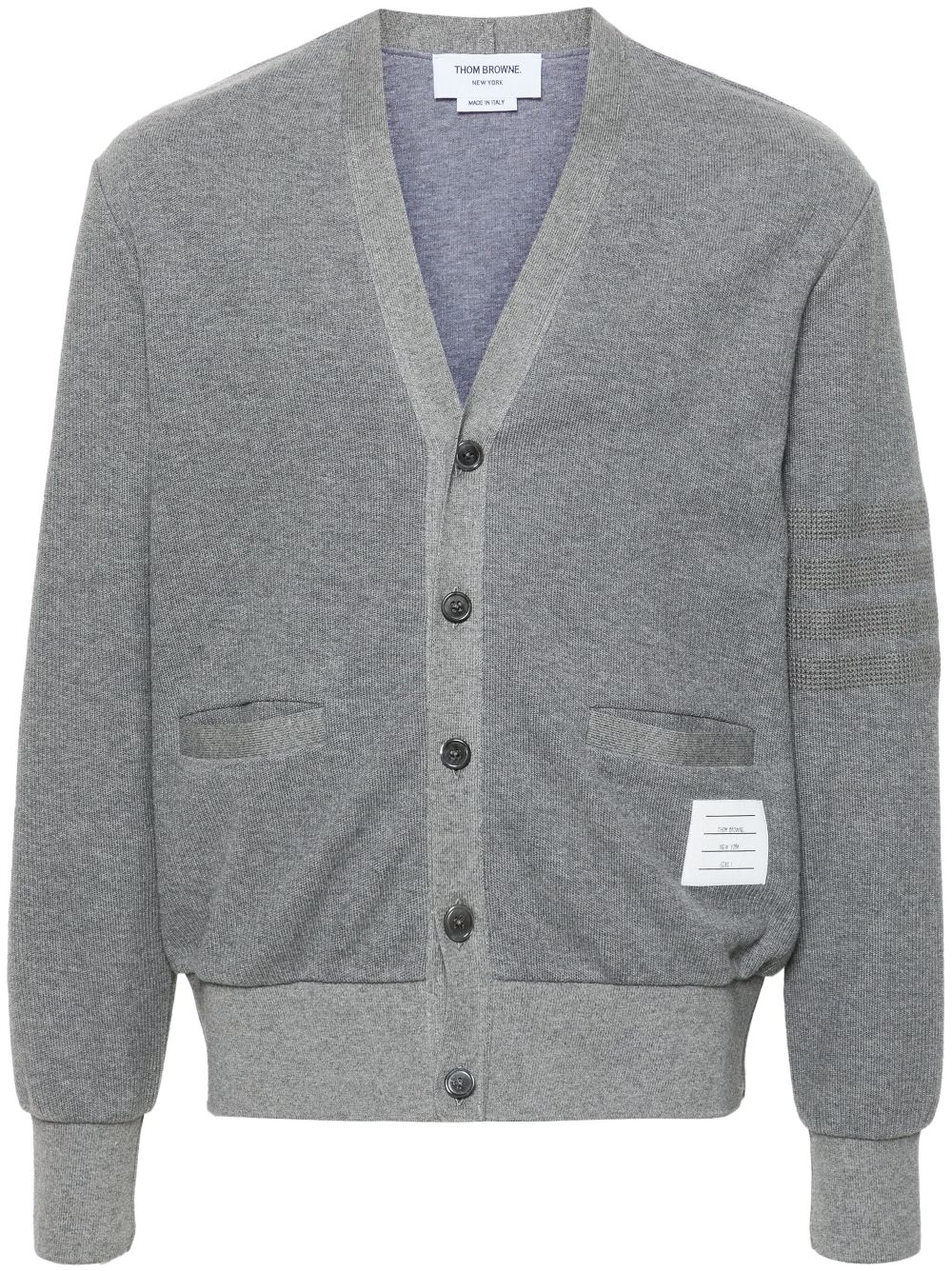 Thom Browne V-neck cotton cardigan - Grey