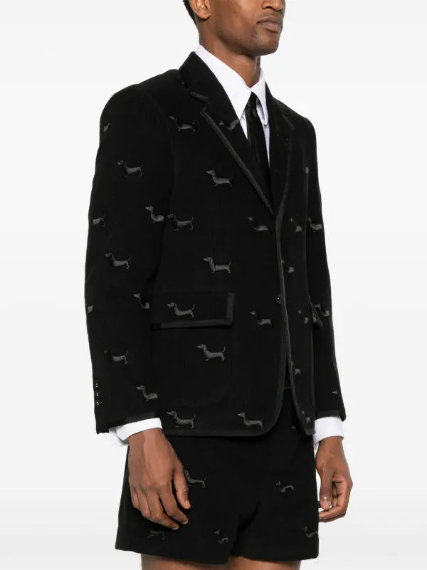 Thom Browne Hector コーデュロイ ジャケット | ブラック | FARFETCH JP