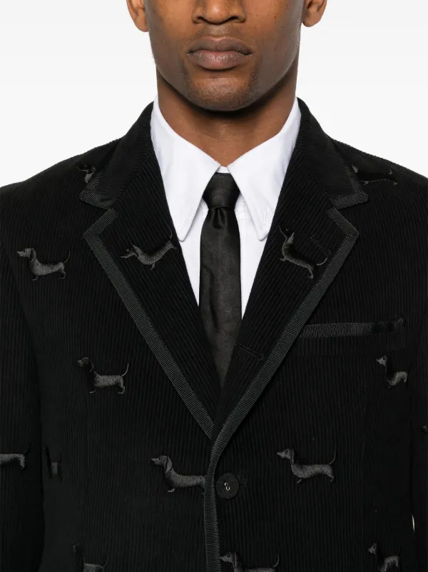 Thom Browne Hector コーデュロイ ジャケット | ブラック | FARFETCH JP