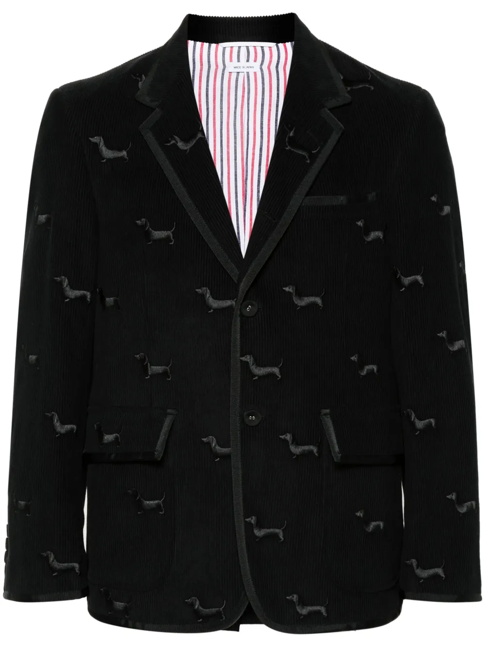 THOM BROWNE HECTOR-MOTIF CORDUROY BLAZER