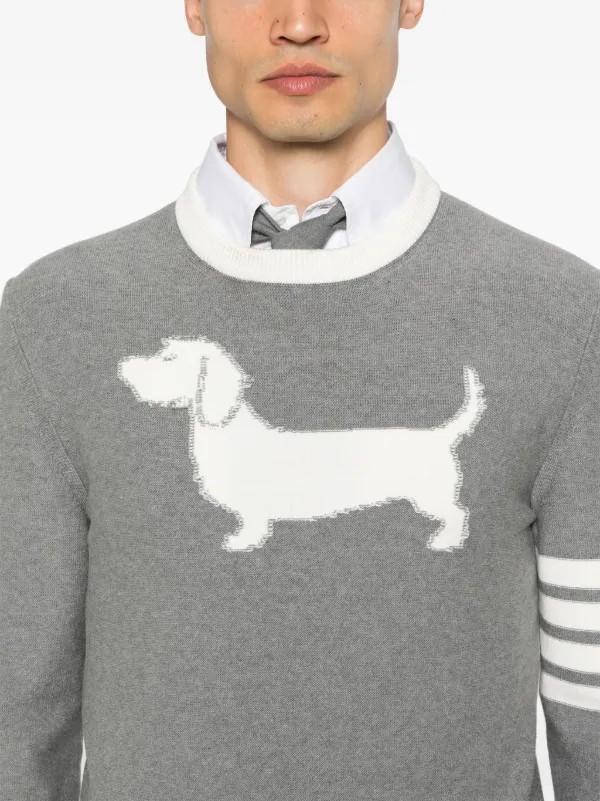Thom Browne Hector インターシャニット セーター | グレー