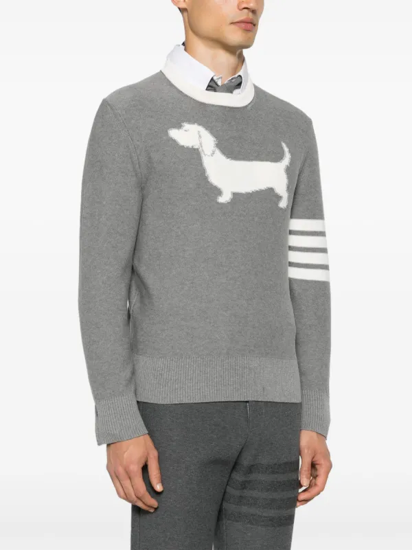 Thom Browne Hector インターシャニット セーター | グレー