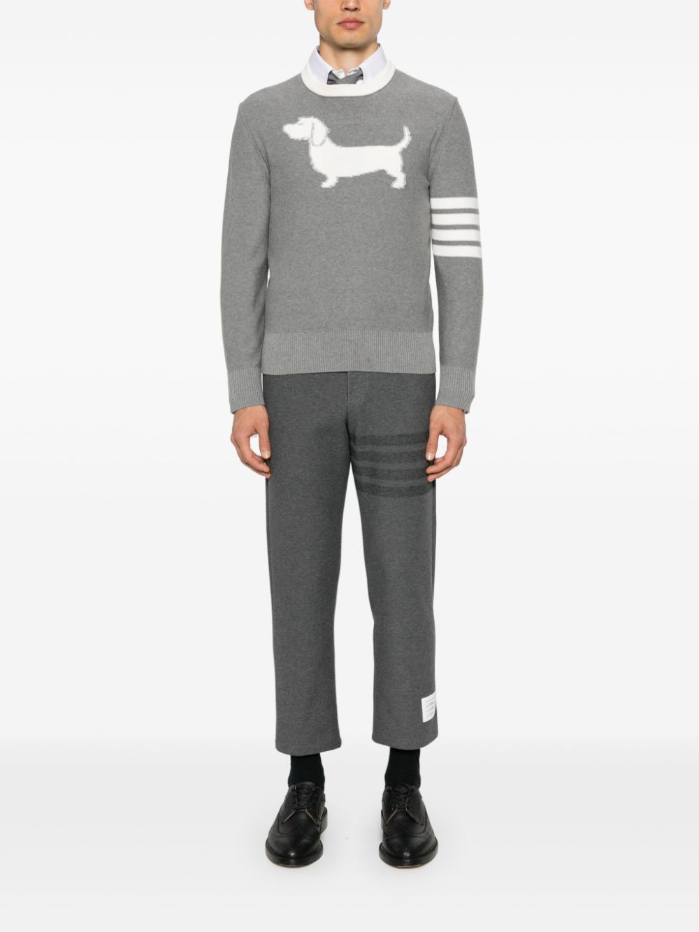 Thom Browne Intarsia trui - Grijs