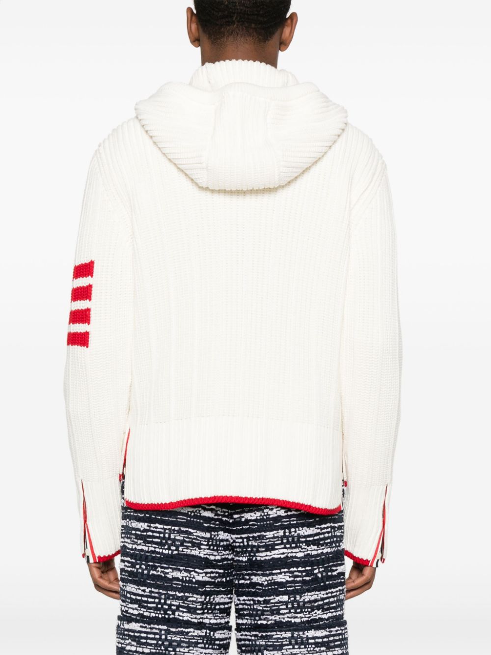 Thom Browne Hoodie met contrasterende afwerking Wit