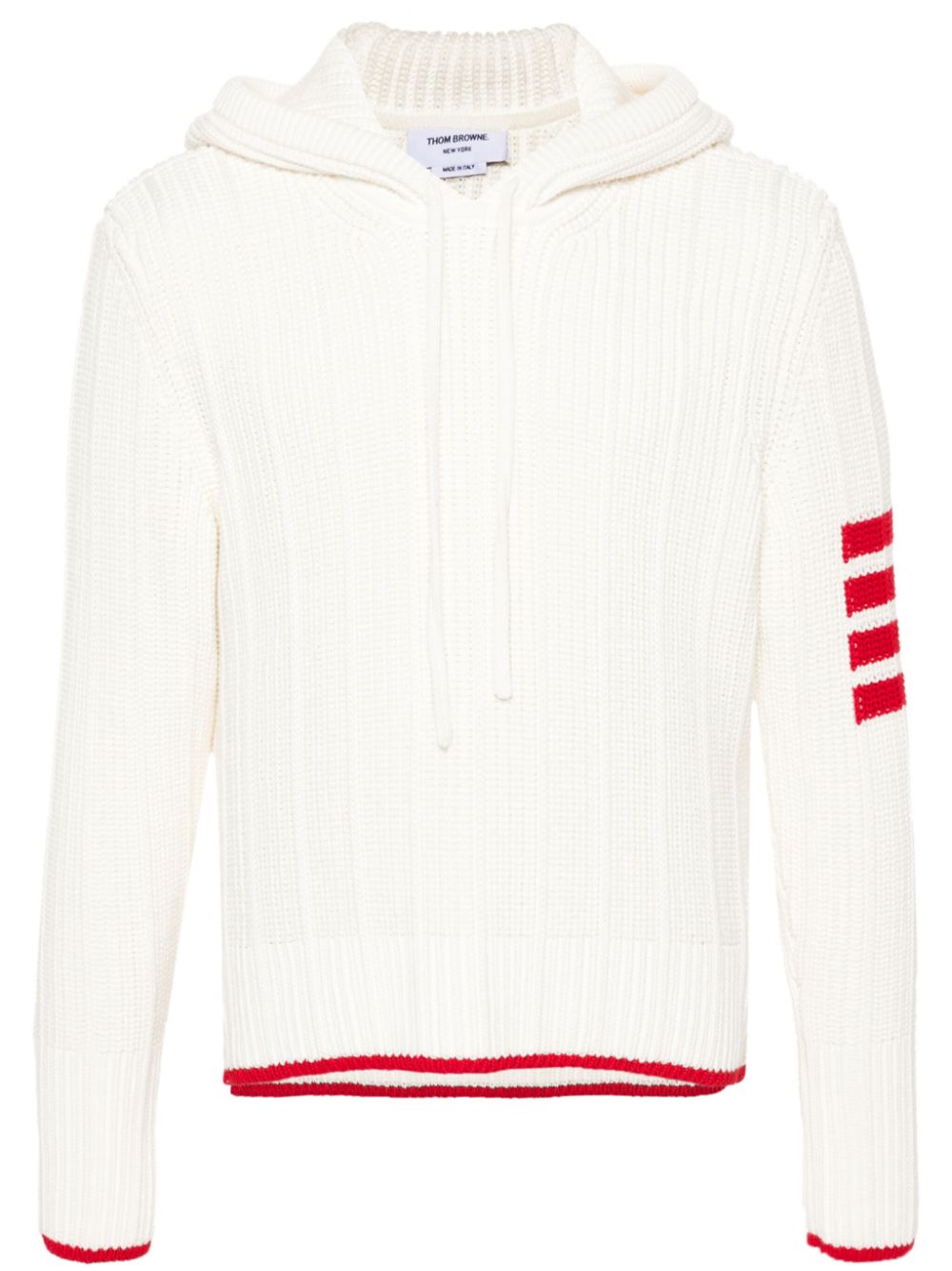 Thom Browne Hoodie met contrasterende afwerking Wit