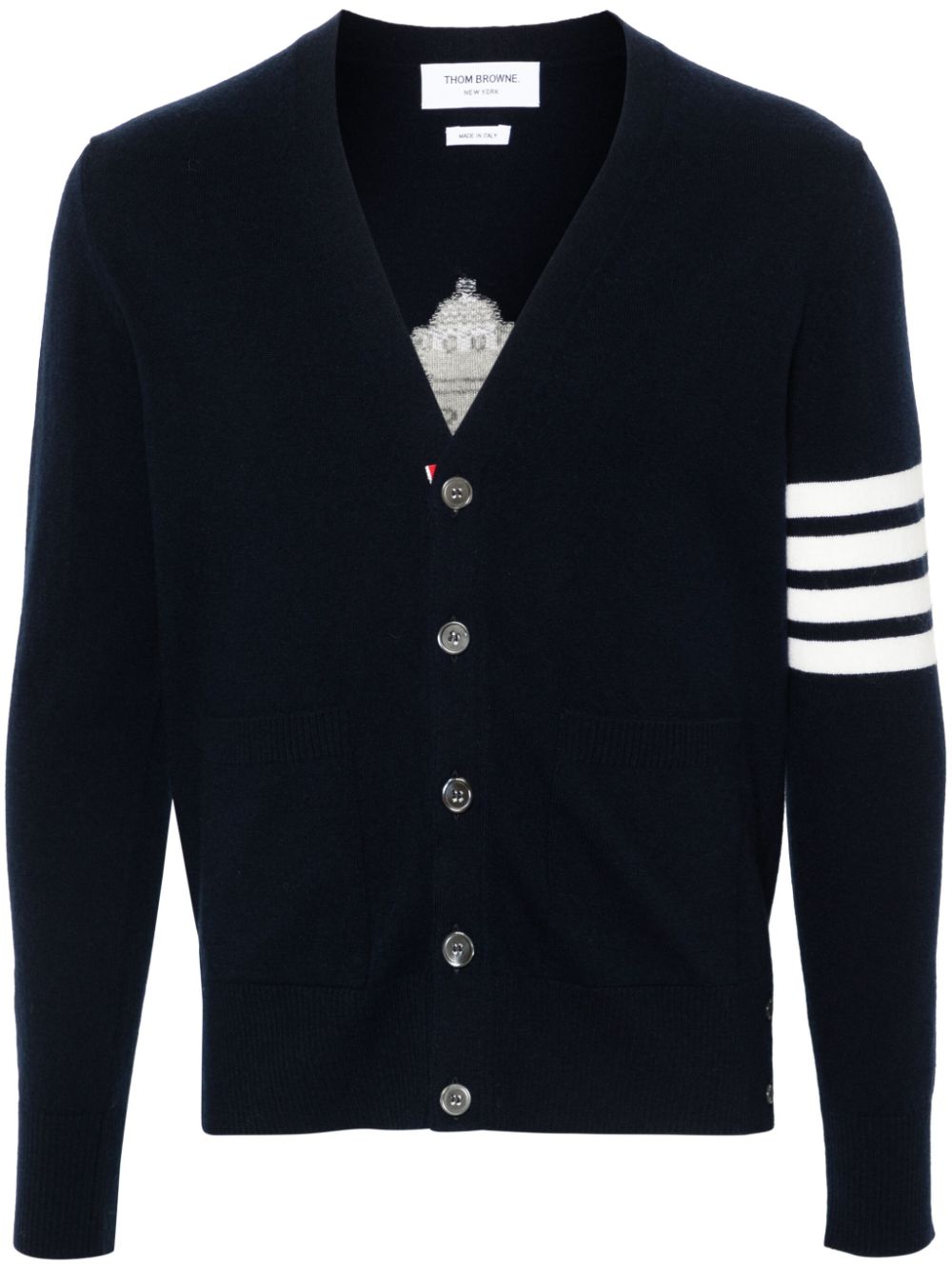 Thom Browne 4-Bar virgin-wool cardigan - Blue