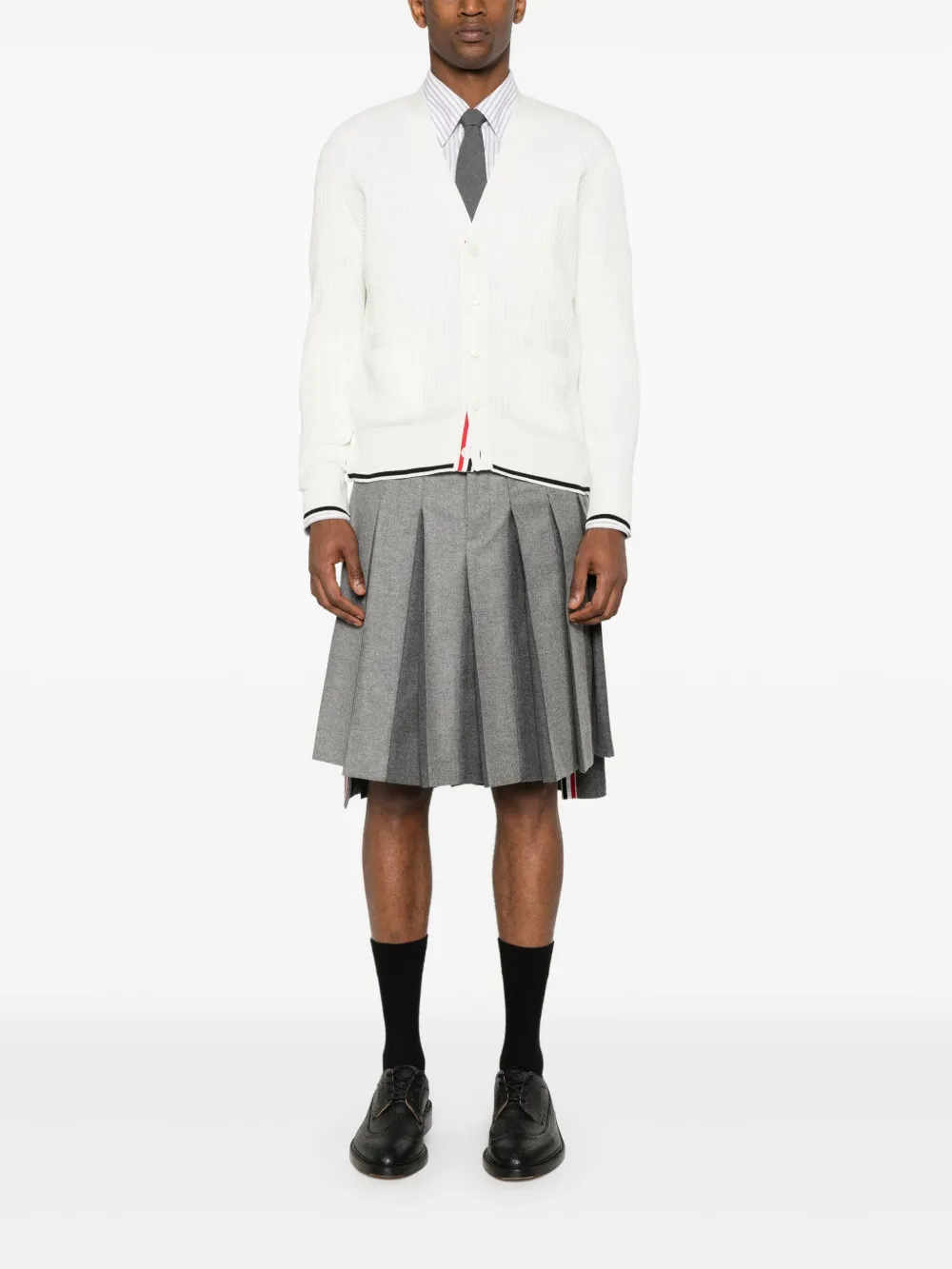 Thom Browne Vest met vier strepen - Wit