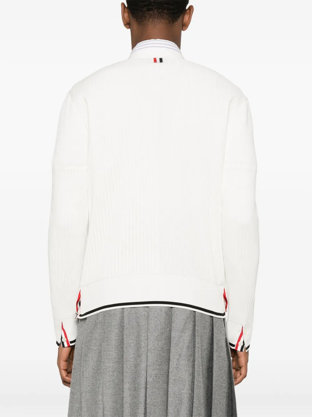 Thom Browne Vest met vier strepen Wit