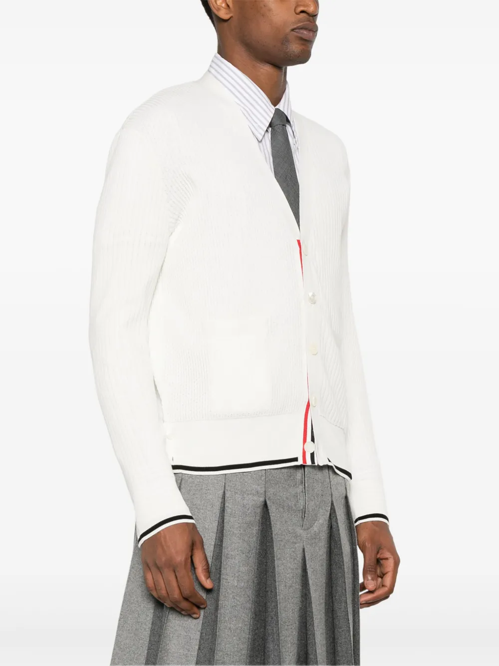 Thom Browne Vest met vier strepen Wit