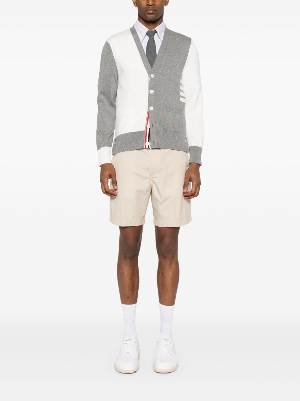 Thom Browne Vest met colourblocking - Grijs