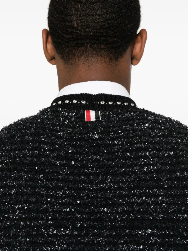 Thom Browne ツイード カーディガン | ブラック | FARFETCH JP