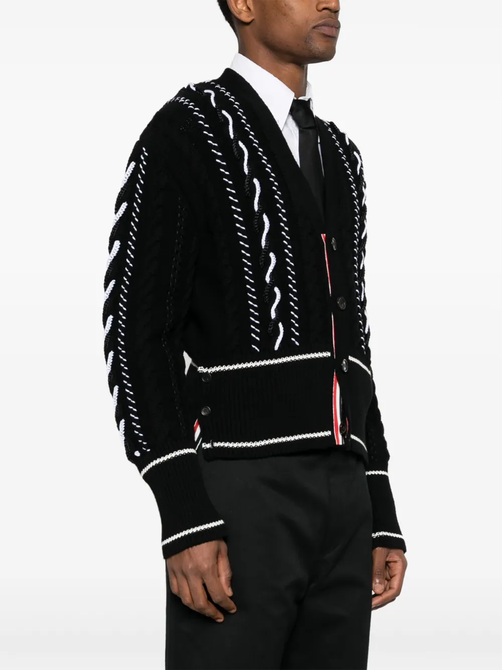 Thom Browne Vest met V-hals Zwart