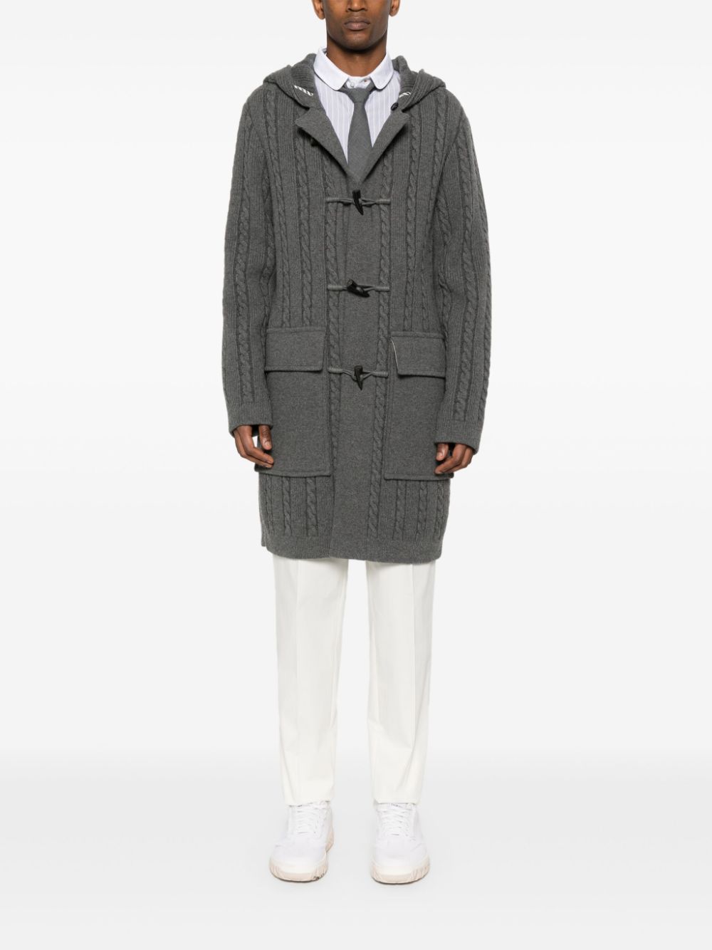 Thom Browne Donsjas met capuchon - Grijs