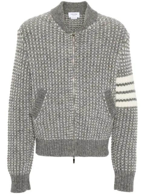 Thom Browne 4-Bar chunky-knit bomber jacket