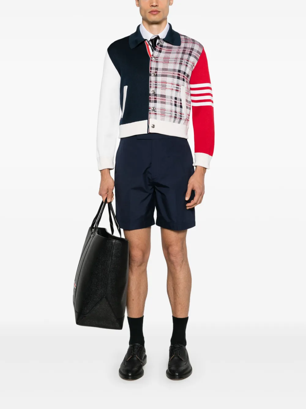 Thom Browne Bomberjack met vier strepen - Blauw