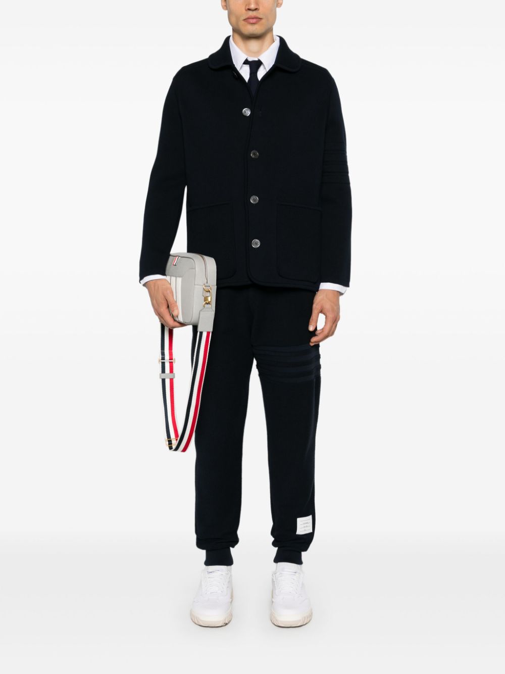 Thom Browne Jack met vier strepen - Blauw