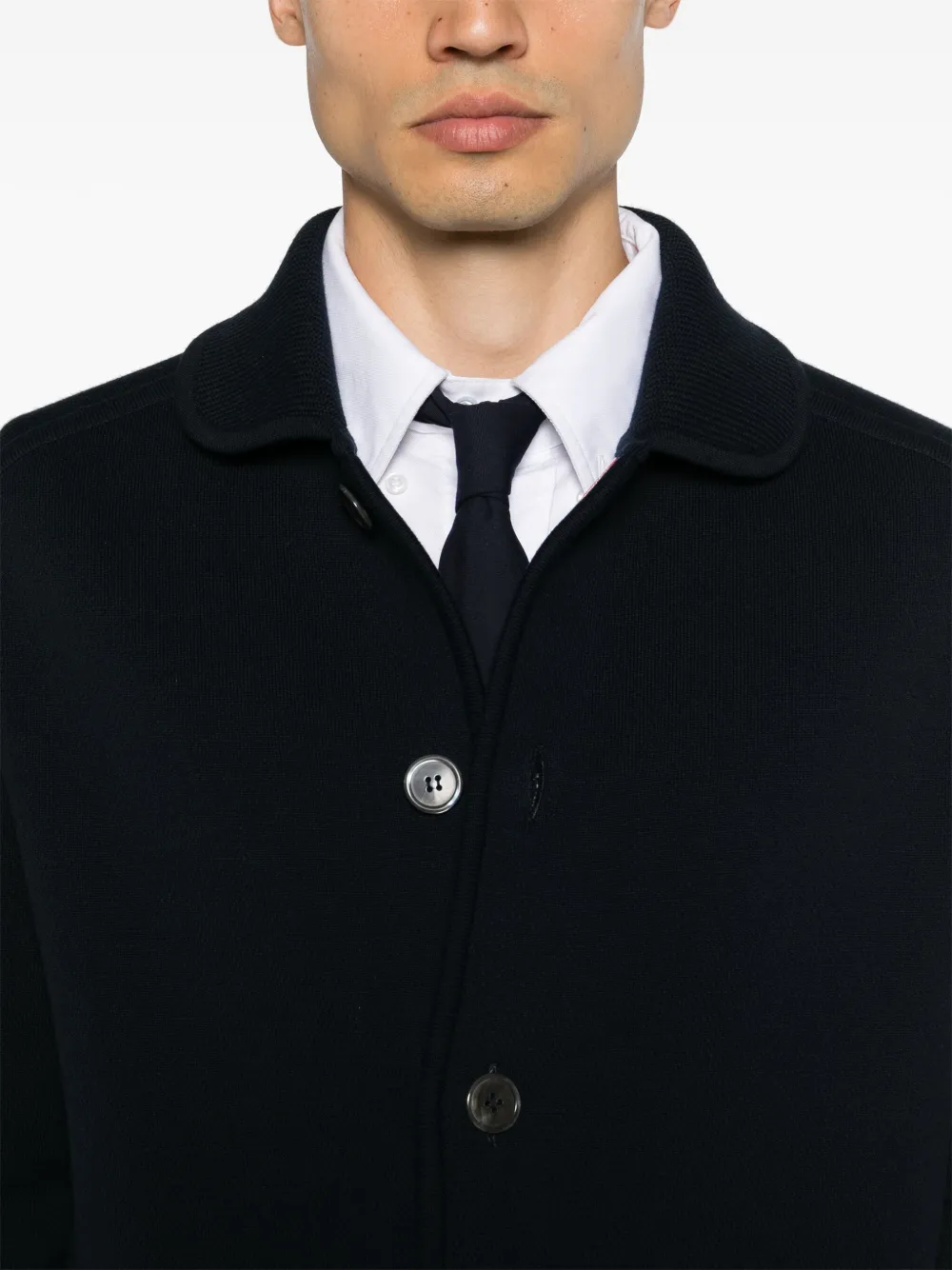 Thom Browne 4-bar Piqué-weave Jacket In Blue