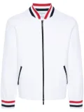 Thom Browne RWB-stripe knitted bomber jacket - White