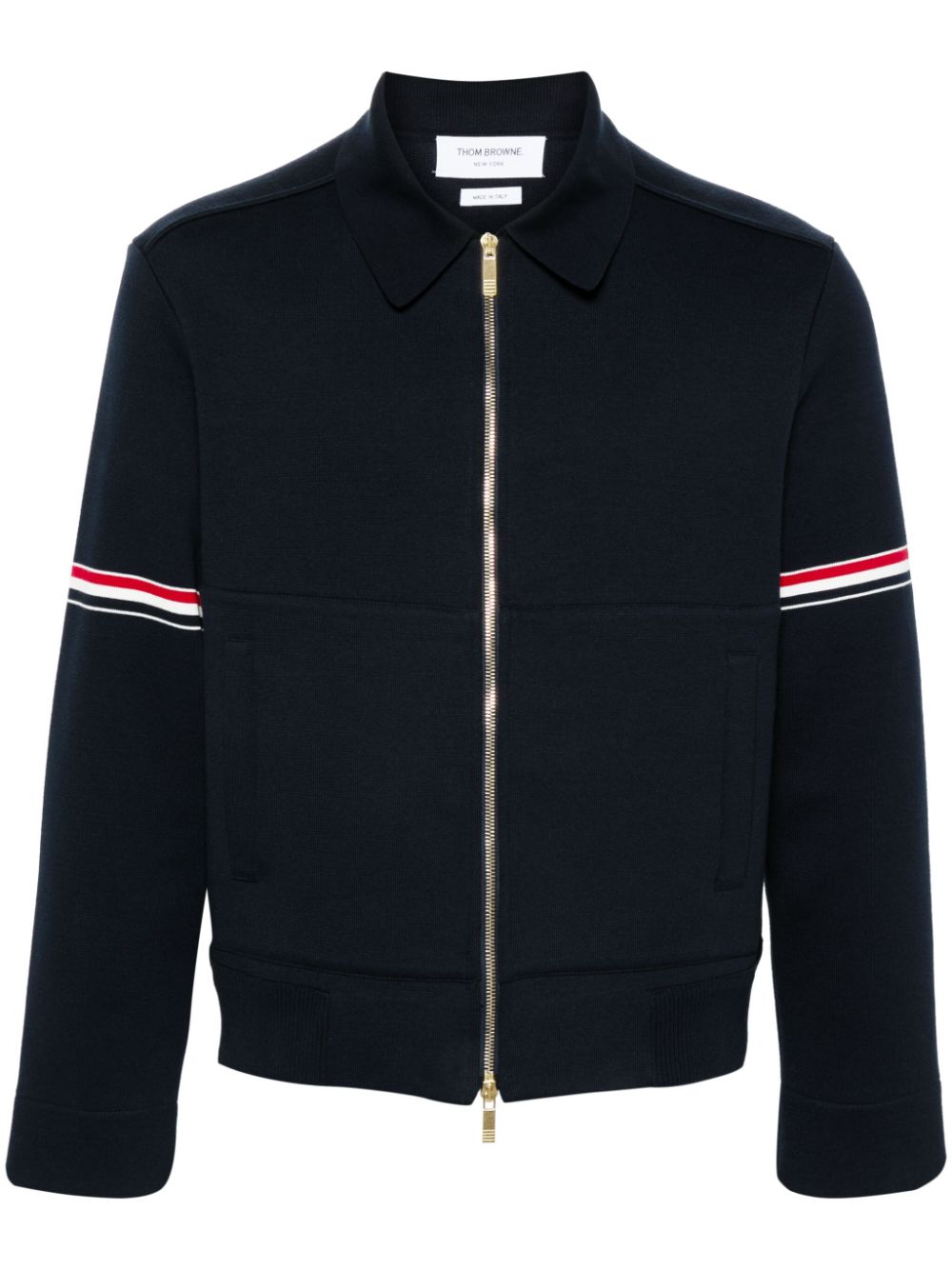 RWB-stripe zip-up jacket