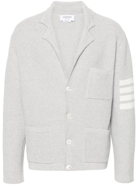 Thom Browne cárdigan con hombros caídos y solapas de muesca