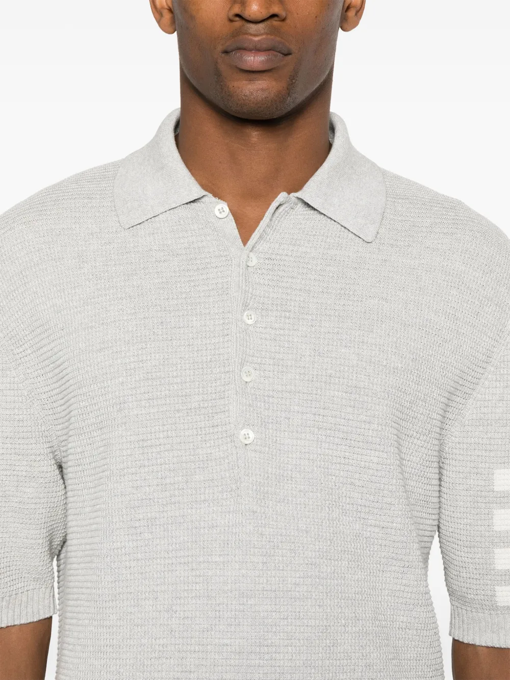 Thom Browne Gebreid poloshirt Grijs