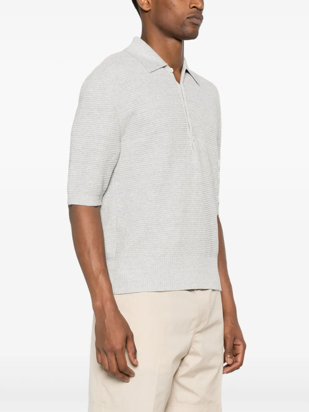Thom Browne Gebreid poloshirt Grijs
