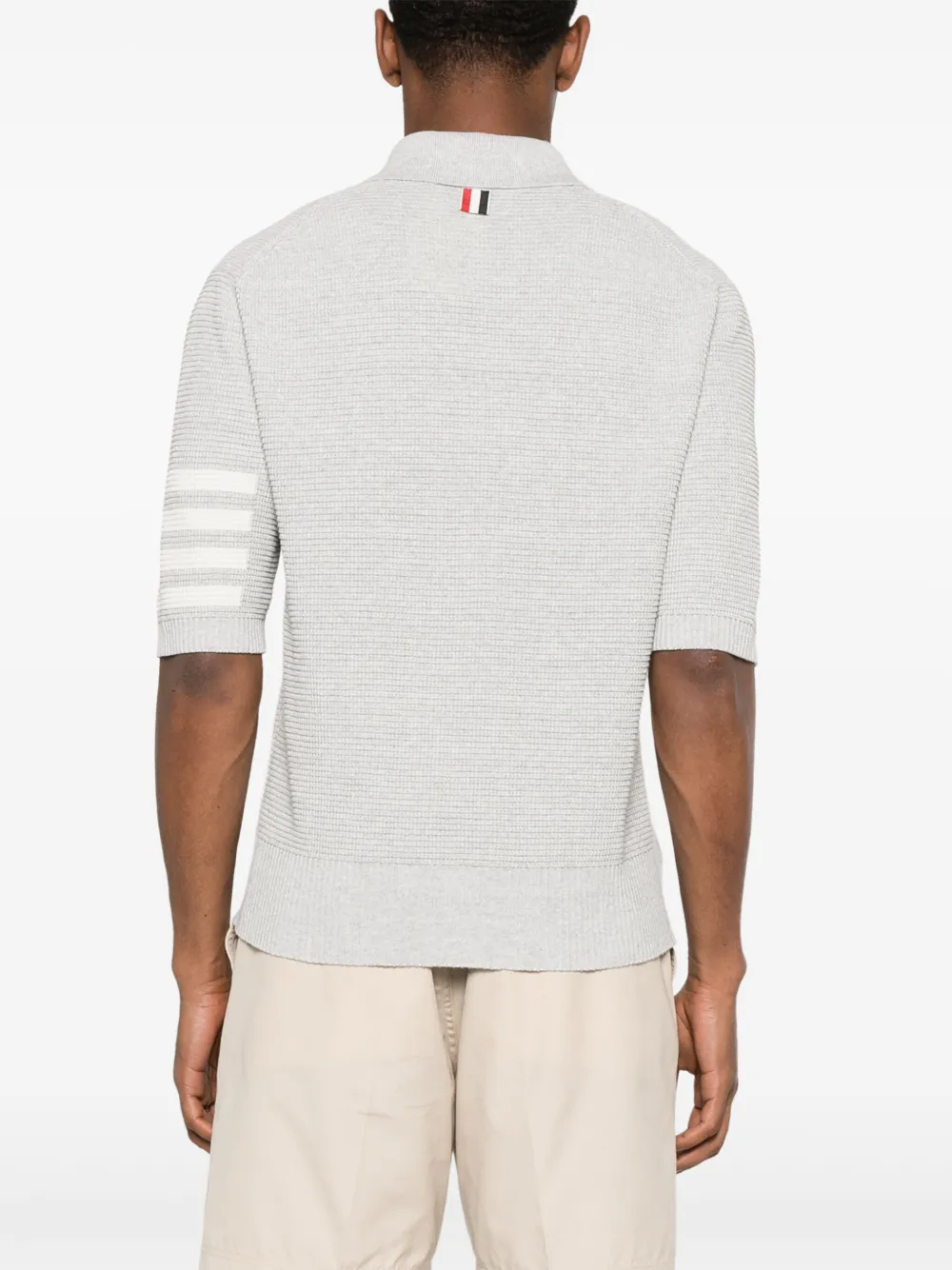 Thom Browne Gebreid poloshirt Grijs