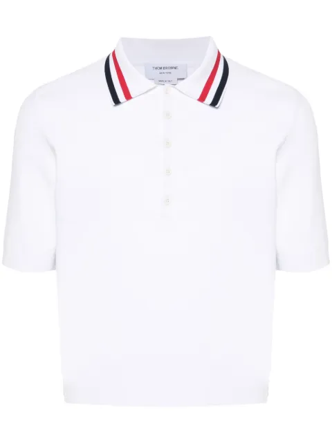 Thom Browne RWB-stripe polo shirt